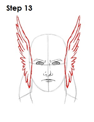 Draw Thor Step 13 Draw Thor Step 13