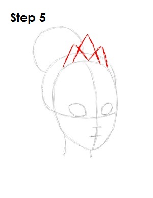 How to Draw Tiana Step 5 How to Draw Tiana Step 5
