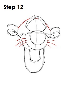 Draw Tigger Step 12 Draw Tigger Step 12