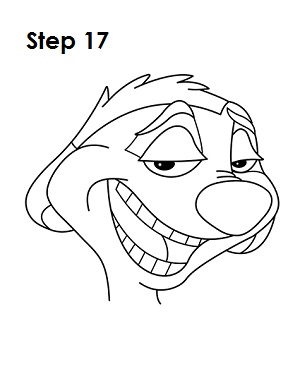 How to Draw Timon 17 How to Draw Timon Step 17