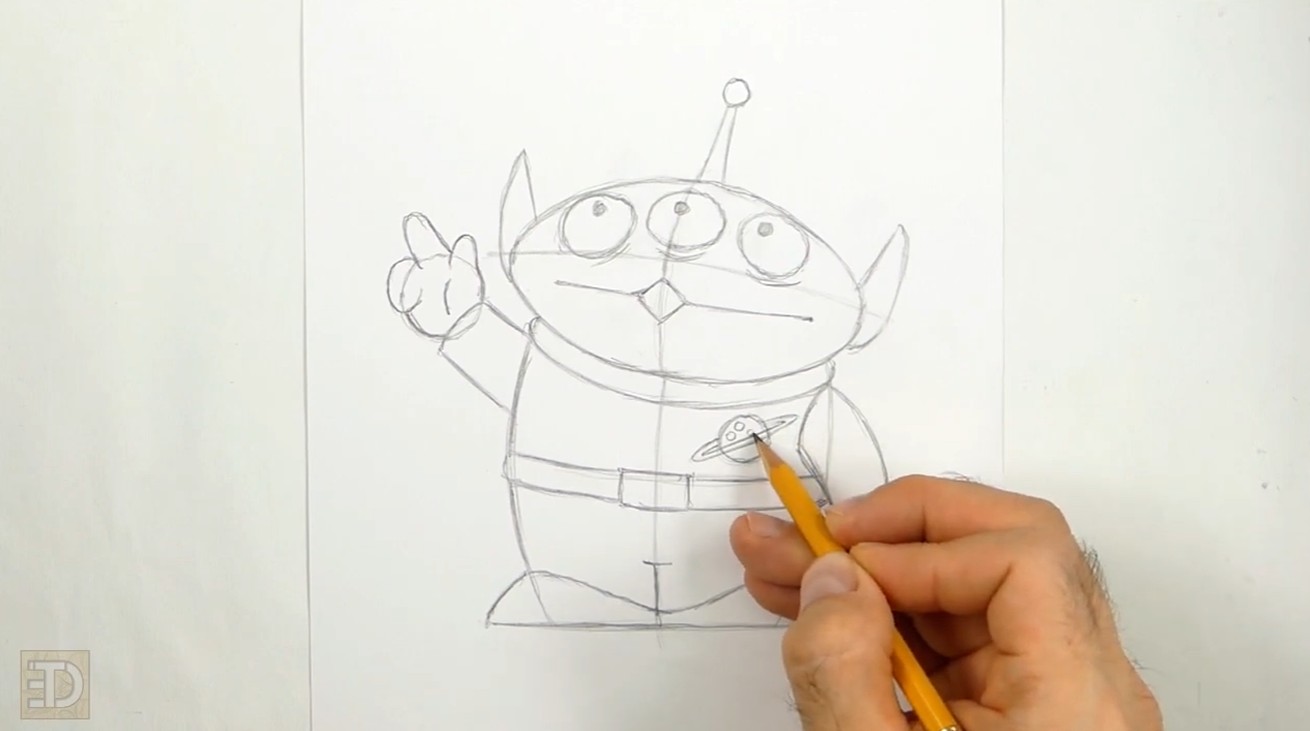 How to Draw Toy Story Alien Body Details