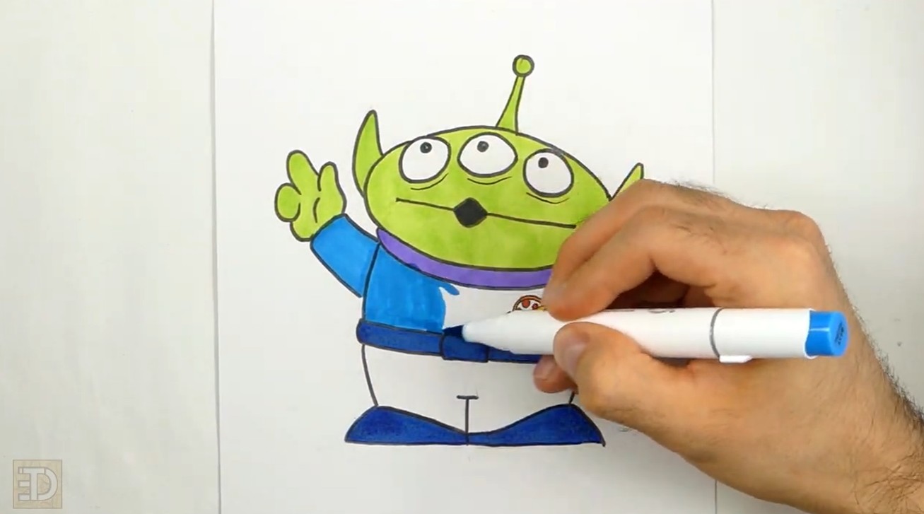 How to Draw Toy Story Alien Pizza Planet Logo