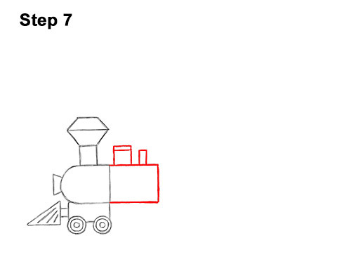 How to Draw Cartoon Choo Choo Train Locomotive 7