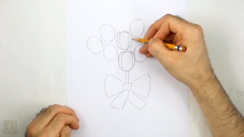 Create the Shapes of the Tulips