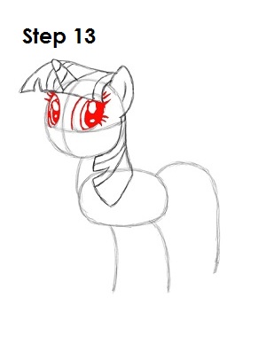 Draw Twilight Sparkle Step 13 Draw Twilight Sparkle Step 13