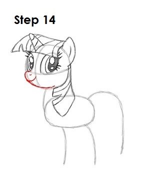 Draw Twilight Sparkle Step 14 Draw Twilight Sparkle Step 14