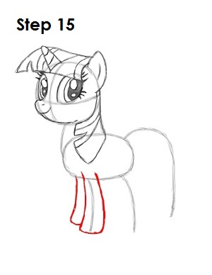 Draw Twilight Sparkle Step 15 Draw Twilight Sparkle Step 15