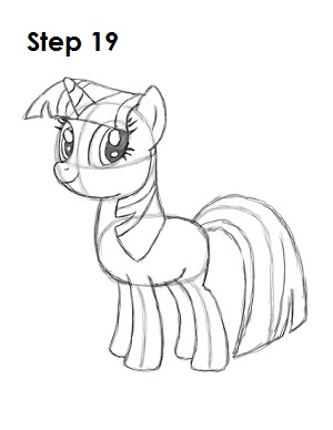 Draw Twilight Sparkle Step 19 Draw Twilight Sparkle Step 19