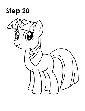 Draw Twilight Sparkle Step 20 Draw Twilight Sparkle Step 20