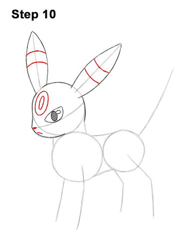 How to Draw Umbreon Pokemon 10