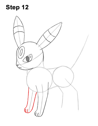 How to Draw Umbreon Pokemon 12