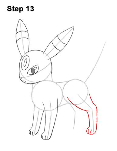How to Draw Umbreon Pokemon 13