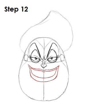 Draw Ursula Little Mermaid Draw Ursula Step 12