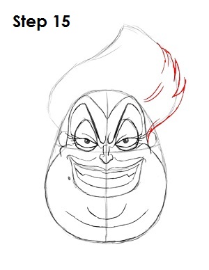 Draw Ursula Little Mermaid Draw Ursula Step 15
