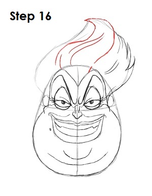 Draw Ursula Little Mermaid Draw Ursula Step 16