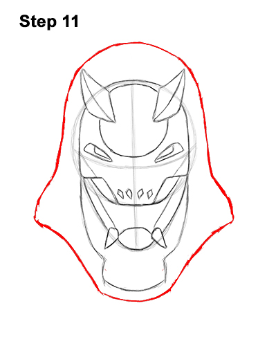 Draw Vendetta Fortnite Skin 11 How to Draw Fortnite Vendetta Skin Mask Max 11