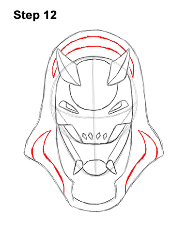 Draw Vendetta Fortnite Skin 12 How to Draw Fortnite Vendetta Skin Mask Max 12
