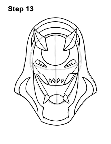 Draw Vendetta Fortnite Skin 13 How to Draw Fortnite Vendetta Skin Mask Max 13