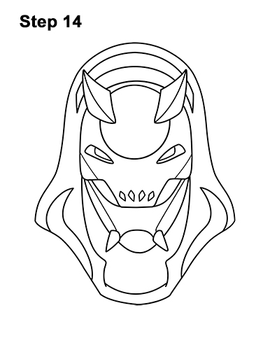 Draw Vendetta Fortnite Skin 14 How to Draw Fortnite Vendetta Skin Mask Max 14