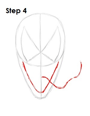How to Draw Venom Step 4 How to Draw Venom Step 4