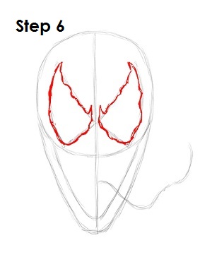 How to Draw Venom Step 6 How to Draw Venom Step 6