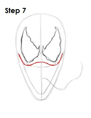 How to Draw Venom Step 7 How to Draw Venom Step 7