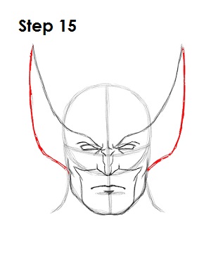 Draw Wolverine Step 15 Draw Wolverine 15