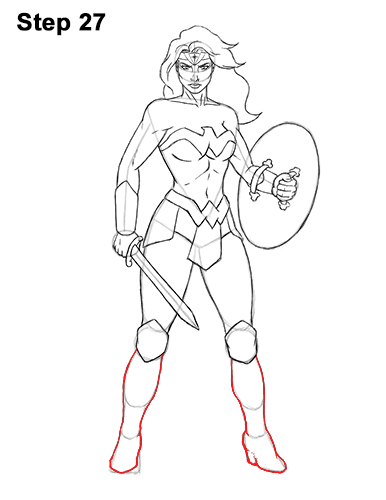How to Draw Wonder Woman Full Body 27 How to Draw Wonder Woman Full Body DC Movie 27
