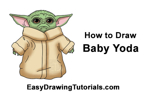 Draw Baby Yoda Star Wars How to Draw The Child Baby Yoda Mandalorian Star Wars