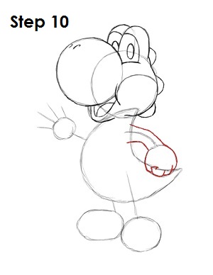 Draw Yoshi Step 10