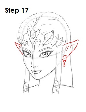 How to Draw Zelda Step 17