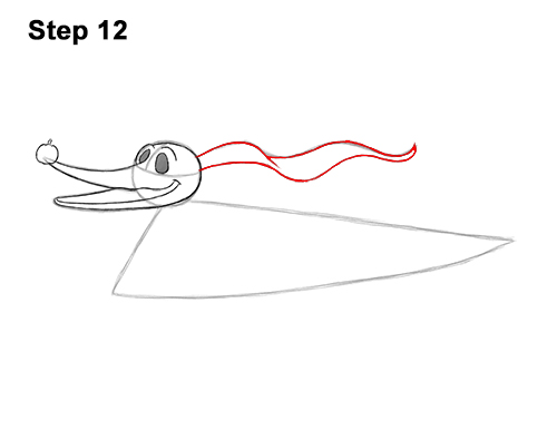 How to Draw Zero Ghost Dog Nightmare Before Christmas 12