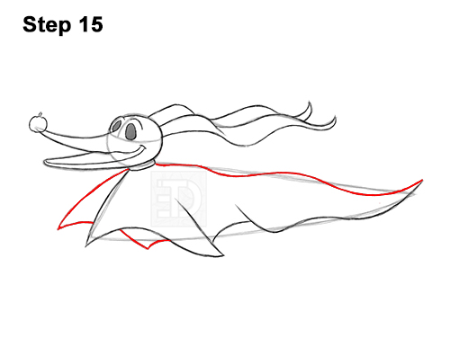 How to Draw Zero Ghost Dog Nightmare Before Christmas 15