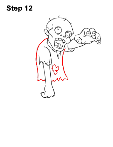 How to Draw Cartoon Zombie Undead Halloween 12