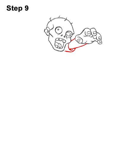 Draw Cartoon Zombie 9 How to Draw Cartoon Zombie Undead Halloween 9