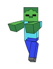 How to Draw Minecraft Zombie Walking