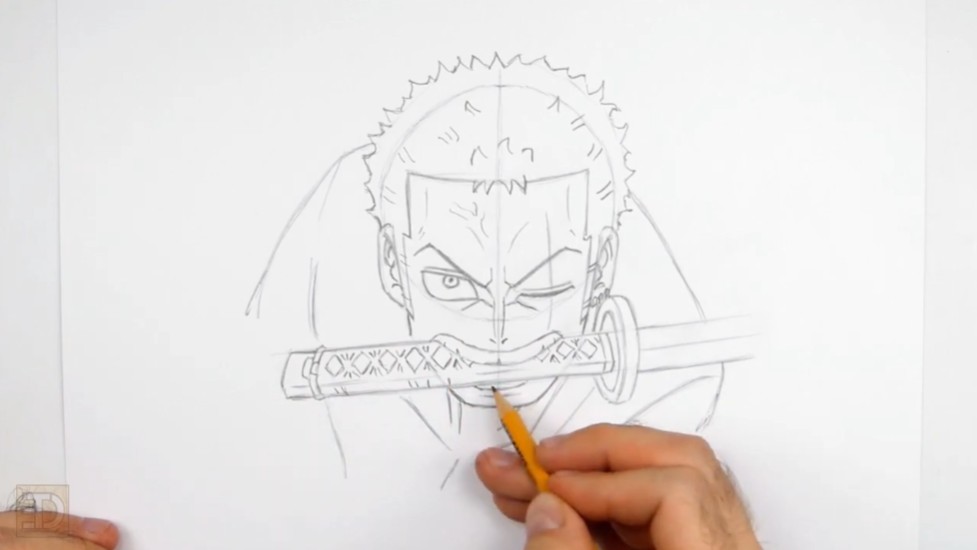 How to Draw One Piece Zoro Hair and Body