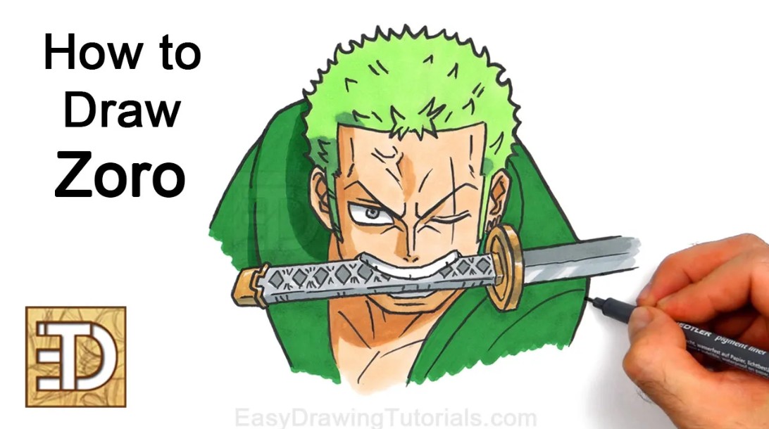 How to Draw One Piece Zoro Final